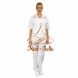 halae medicale cu nasturi alb