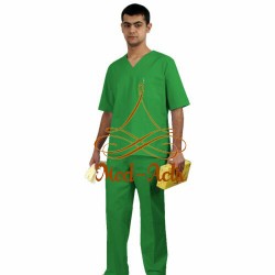 halate medicale barbati guler v verde