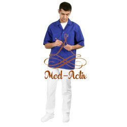 halate medicale barbati nasturi albastru