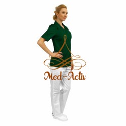uniforma medicala femei alb verde