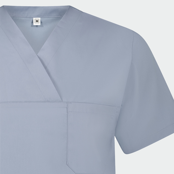 Bluză medicală unisex ANGEL cu decolteu în V și trei buzunare