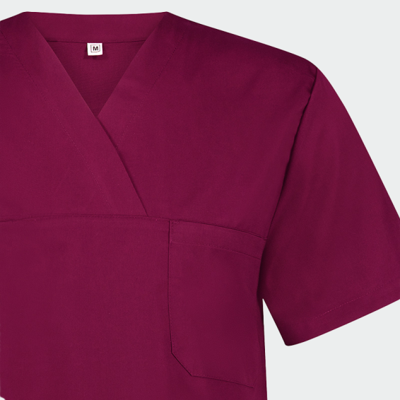 Bluză medicală unisex ANGEL cu decolteu în V și trei buzunare