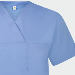 Bluză medicală unisex ANGEL cu decolteu în V și trei buzunare