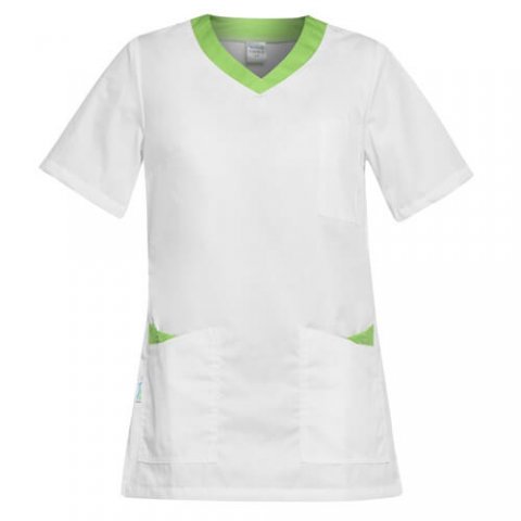 bluza medicala dama alb verde