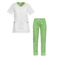 uniforma medicala dama alb verde