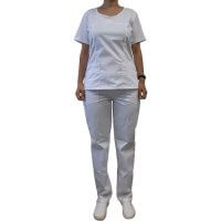 costum medic dama alb