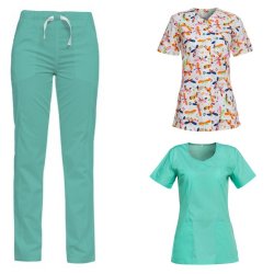 unifprma medicala dama 3 piese verde