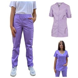 uniforma medicala lila din 3 piese