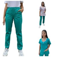costum medical dama 3 piese: 2 bluze si 1 pantalon medical