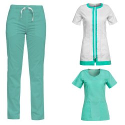 costum medic dama 3 iese verde
