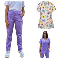 costum medical dama 3 piese: 2 bluze si 1 pantalon medical