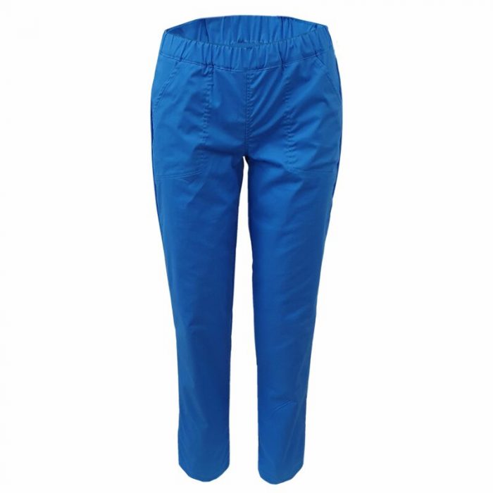 Costum medical cu elastan albastru Elena - imagine 5