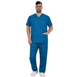costum medical barbat marco verde turcoaz