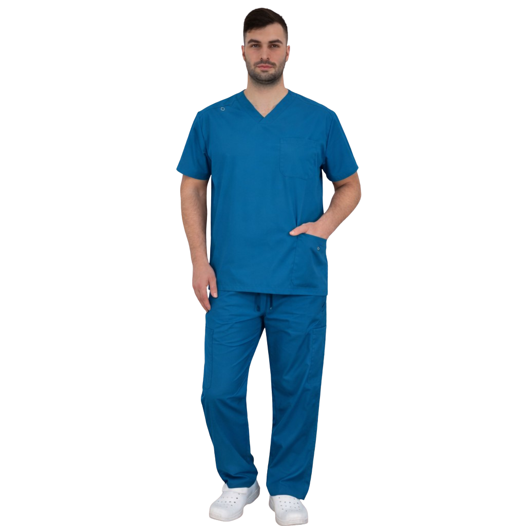 costum medical barbat marco verde turcoaz