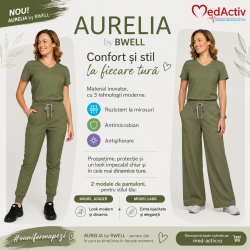 costum medical antimicrobian aurelia pantaloni tip jogger sau model larg de la medactiv