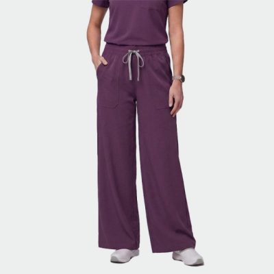 pantaloni medicali antimicrobieni aurelia mov pruna model drept si larg