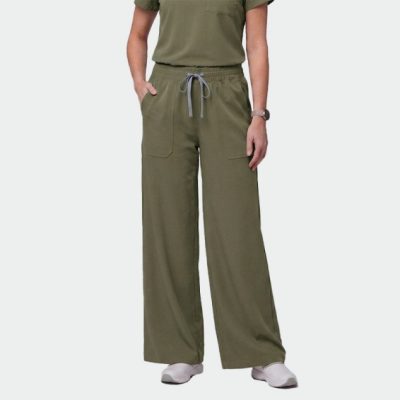 Pantaloni Medicali Damă Bwell AURELIA Verde Olive