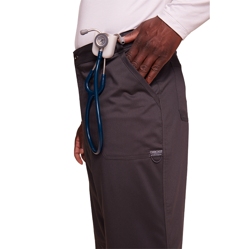 detalii pantaloni medicali cherokee barbat gri revolution medactiv