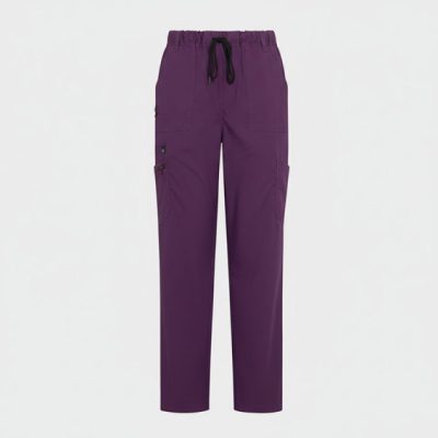 pantaloni medicali unisex dante mov pruna material elastic