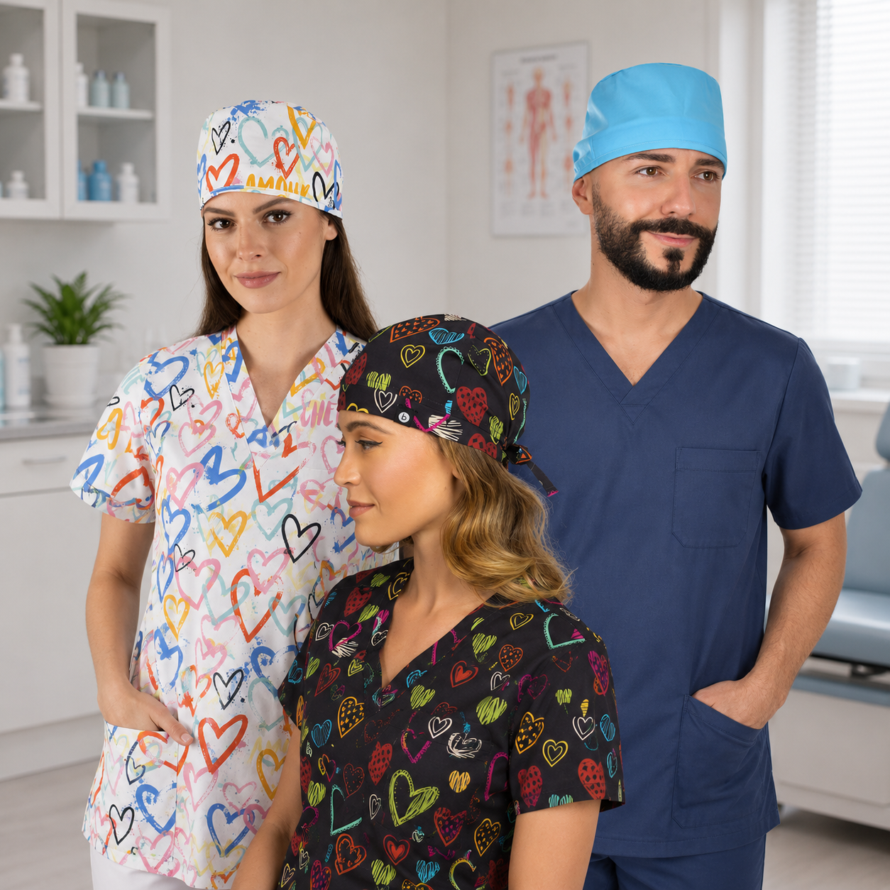 bonete medicale colorate si cu imprimeu