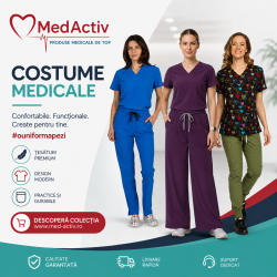Costume medicale MedActiv în culori și modele variate