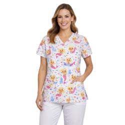 bluza medicala imprimeu sirena medactiv
