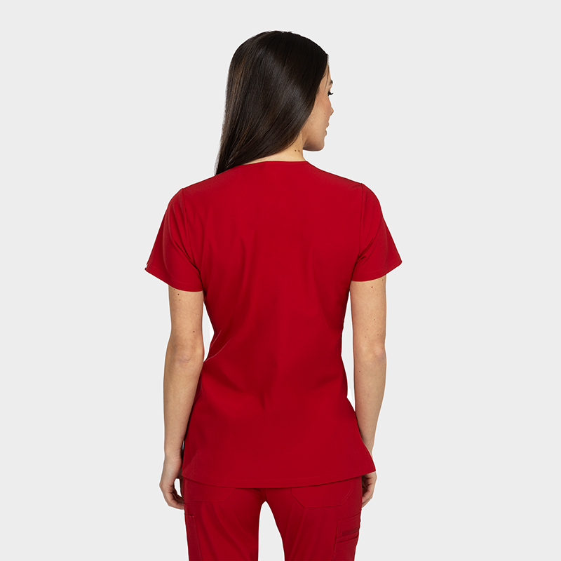 Costum medical dama Bella rosu - imagine 16