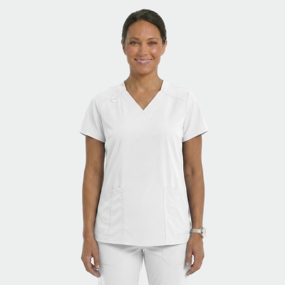 Costum medical dama Angelica alb - imagine 2