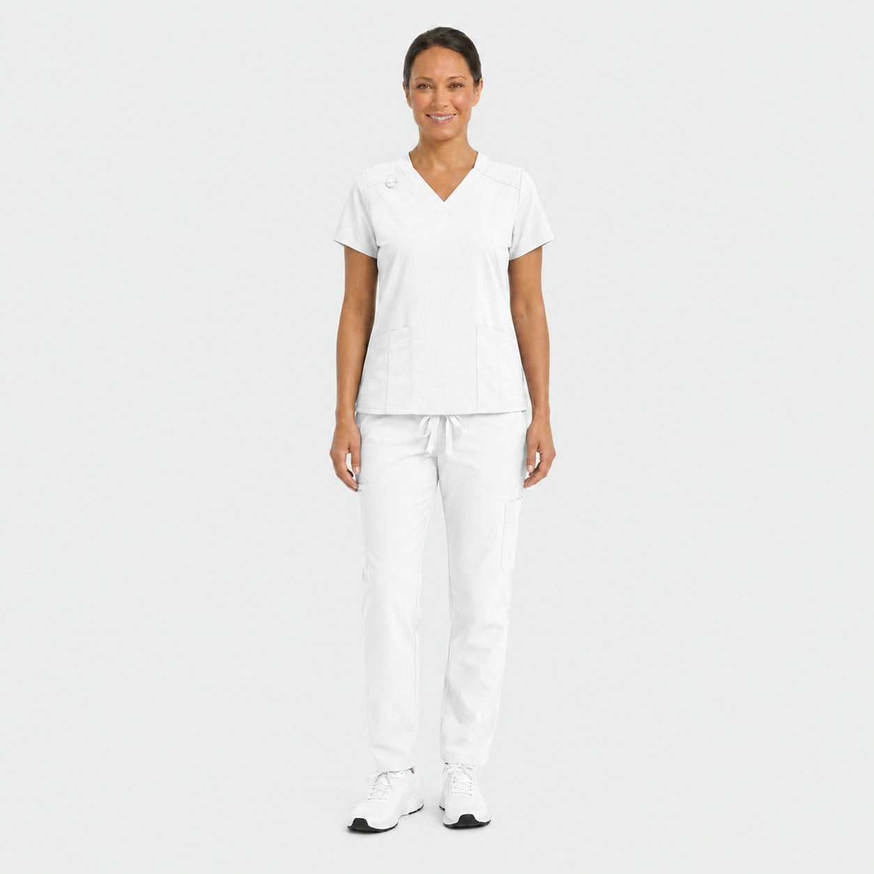 Costum medical dama Angelica alb - imagine 6