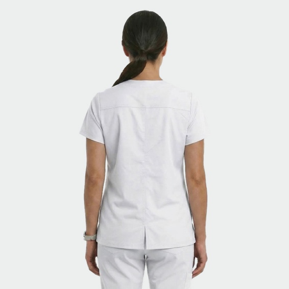 Costum medical dama Angelica alb - imagine 3